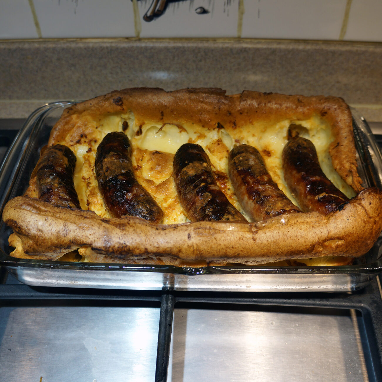 Toad in the hole with Onion gravy