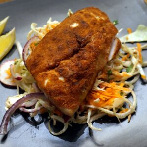 Red snapper with fennel slaw