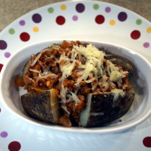 turkey chilli jacket potatoes