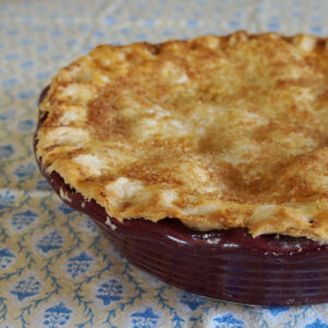 rhubarb and strawberry pie