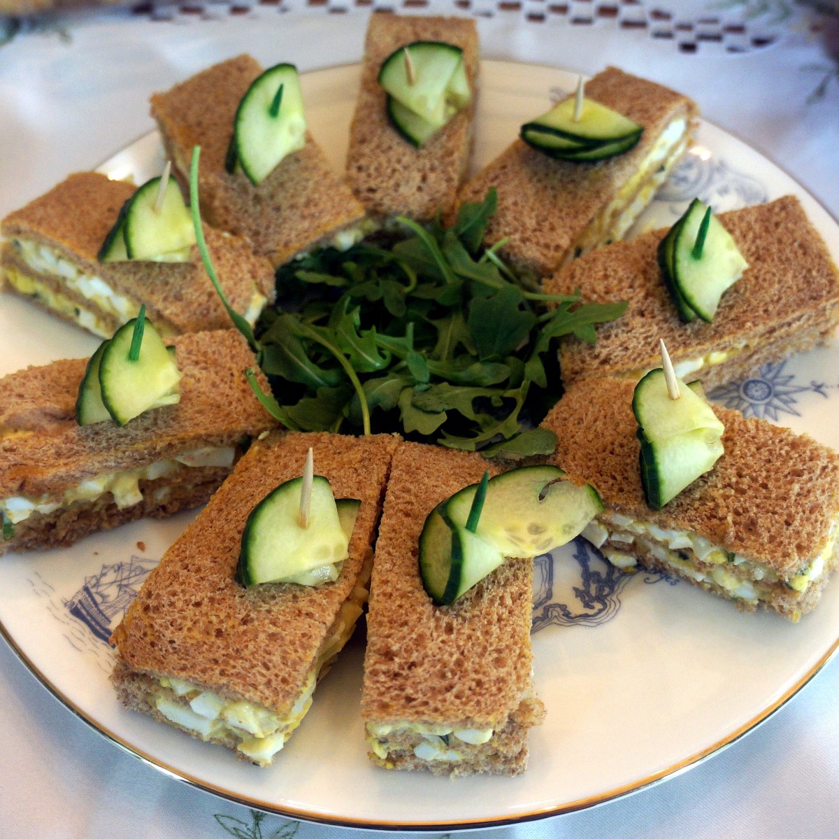 Tarragon Egg Salad Finger Sandwiches