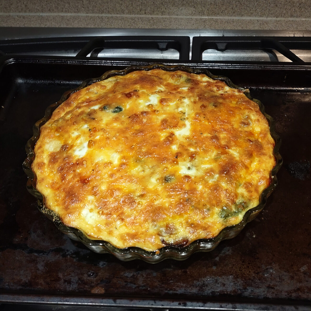 Crustless Sausage and Spinach Quiche