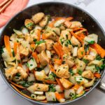 Stir fried chicken with bokchoy