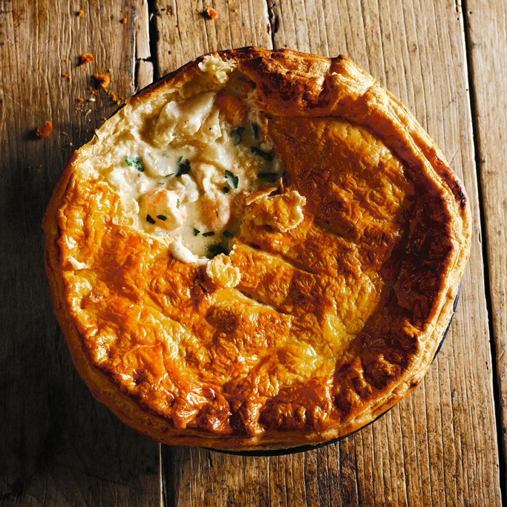 fish pie with puff pastry