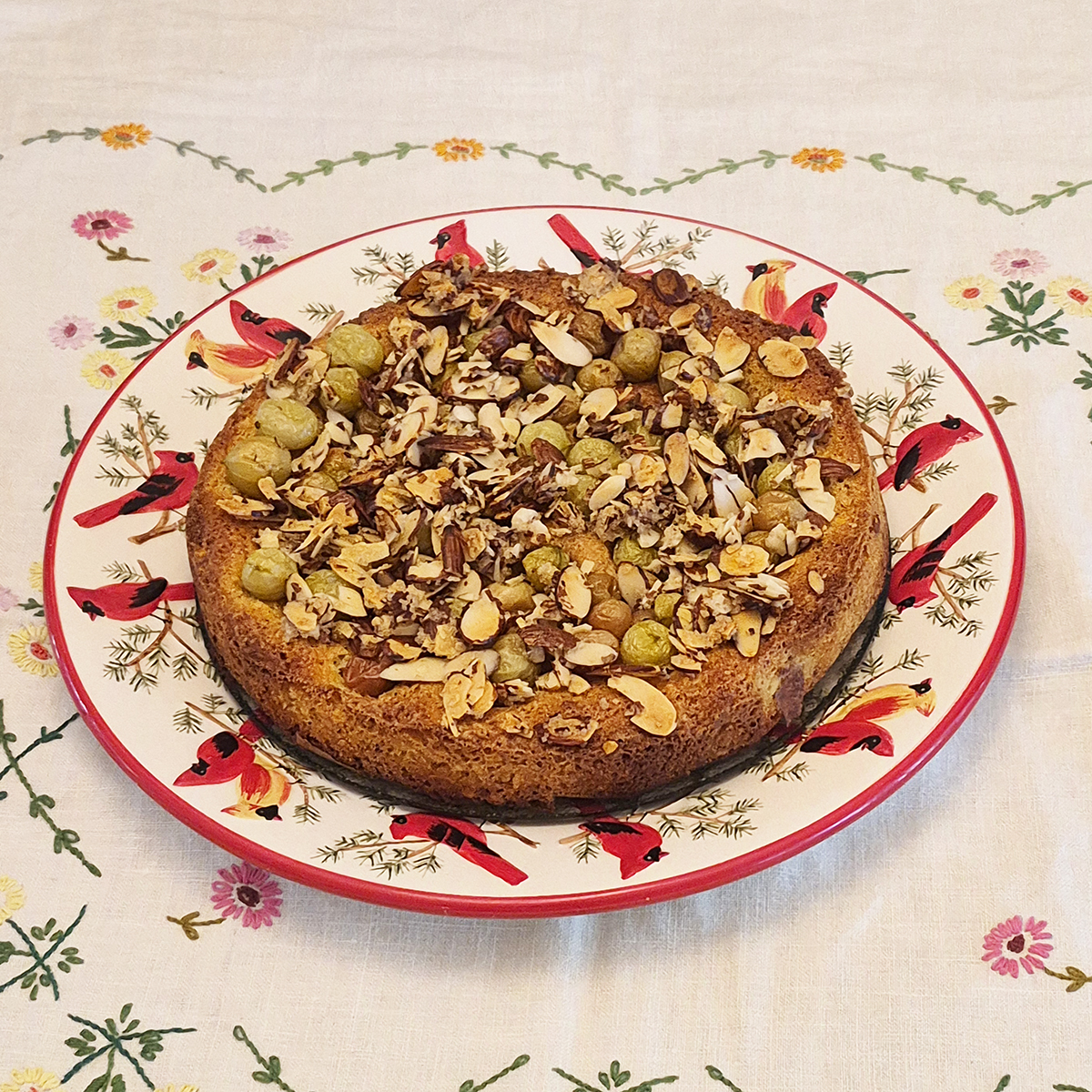 Gooseberry Orange and Almond Cake